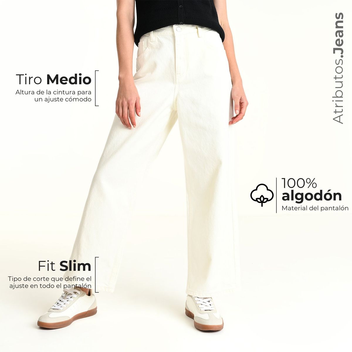 UNIVERSITY CLUB - Jean Recto  Mujer De Algodón University Club 