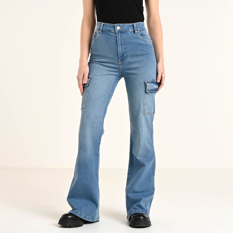UNIVERSITY CLUB - Jean Flare Mujer Tiro medio University Club