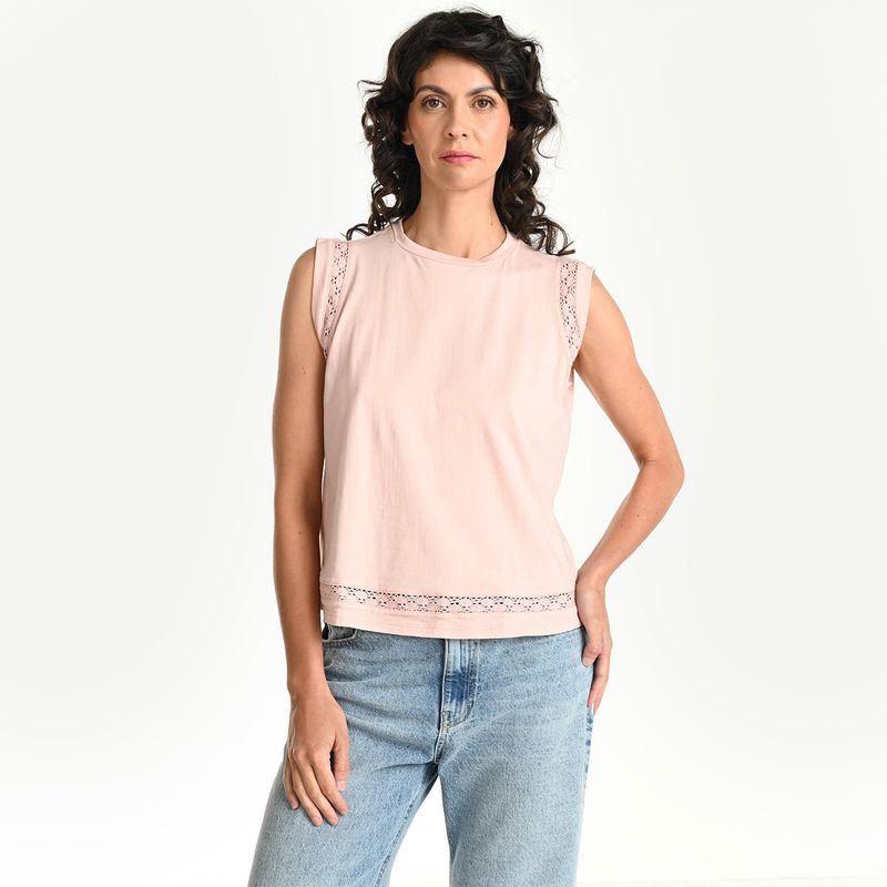 NEWPORT - Camiseta Mujer Sin mangas de Algodón Newport