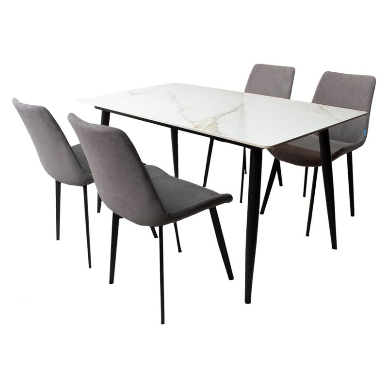 DORMILANDIA - Juego de comedor Comedor Berlín 4 puestos