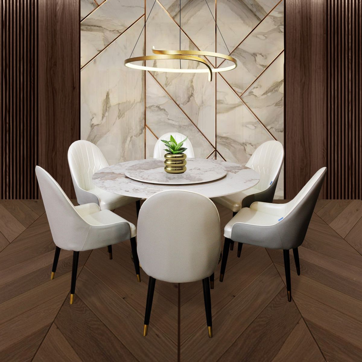 DORMILANDIA - Juego de comedor Comedor Carrusel 6 puestos