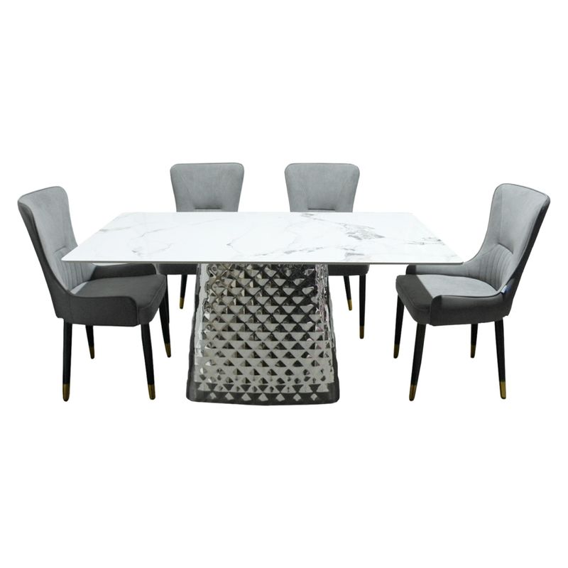 DORMILANDIA - Juego de comedor Comedor Dubái 4 puestos