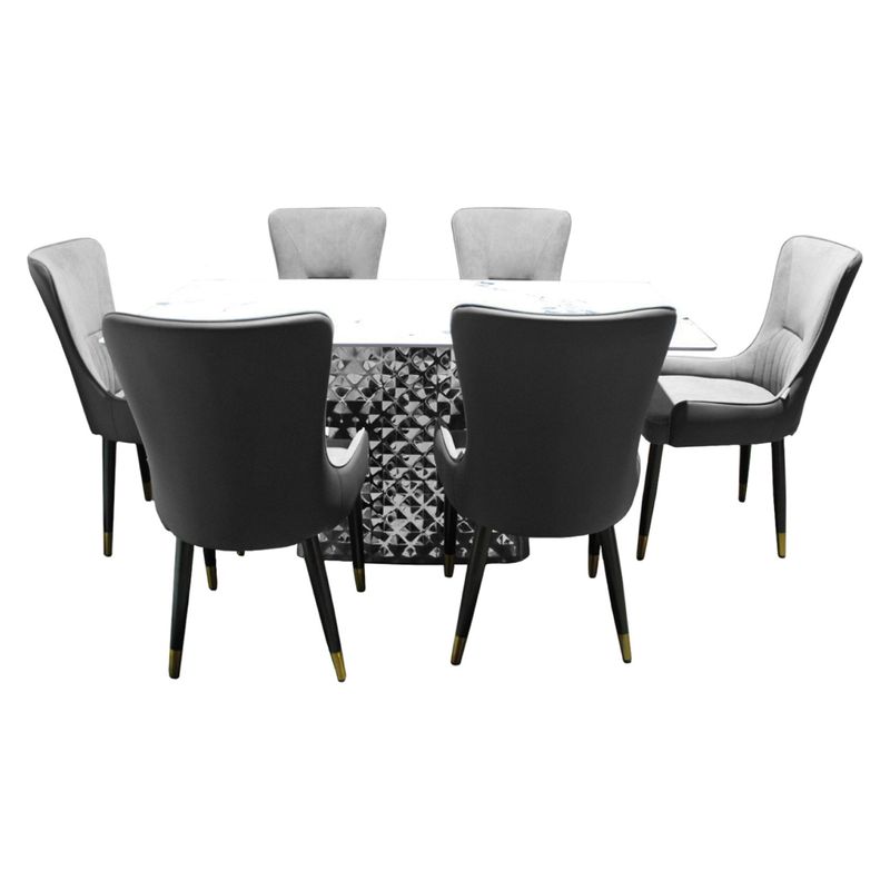 DORMILANDIA - Juego de comedor Comedor Dubái 6 puestos