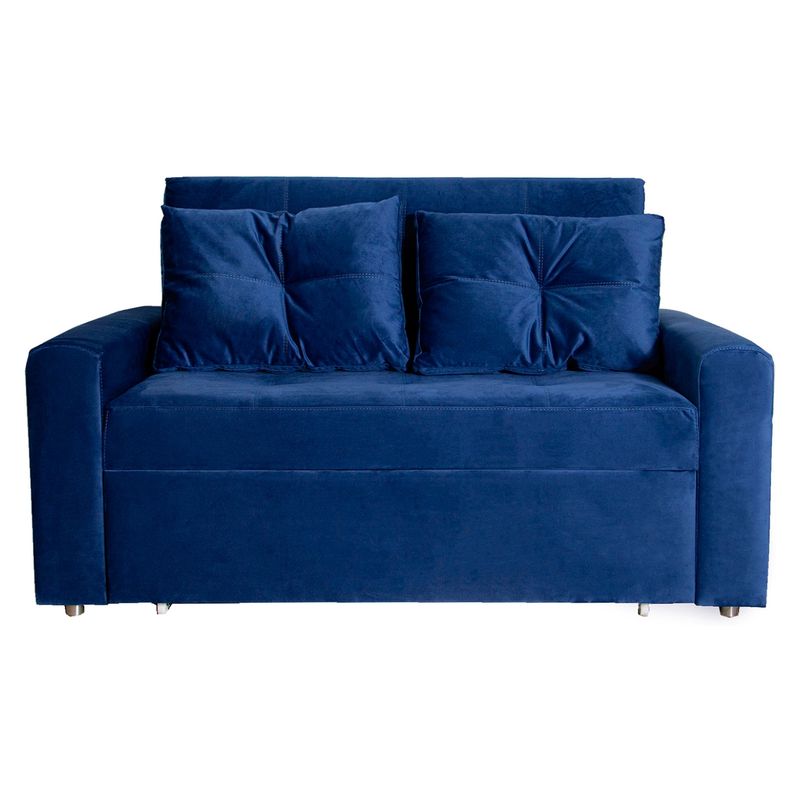 DORMILANDIA - Sofá cama germano azul 1,5 plazas Tela