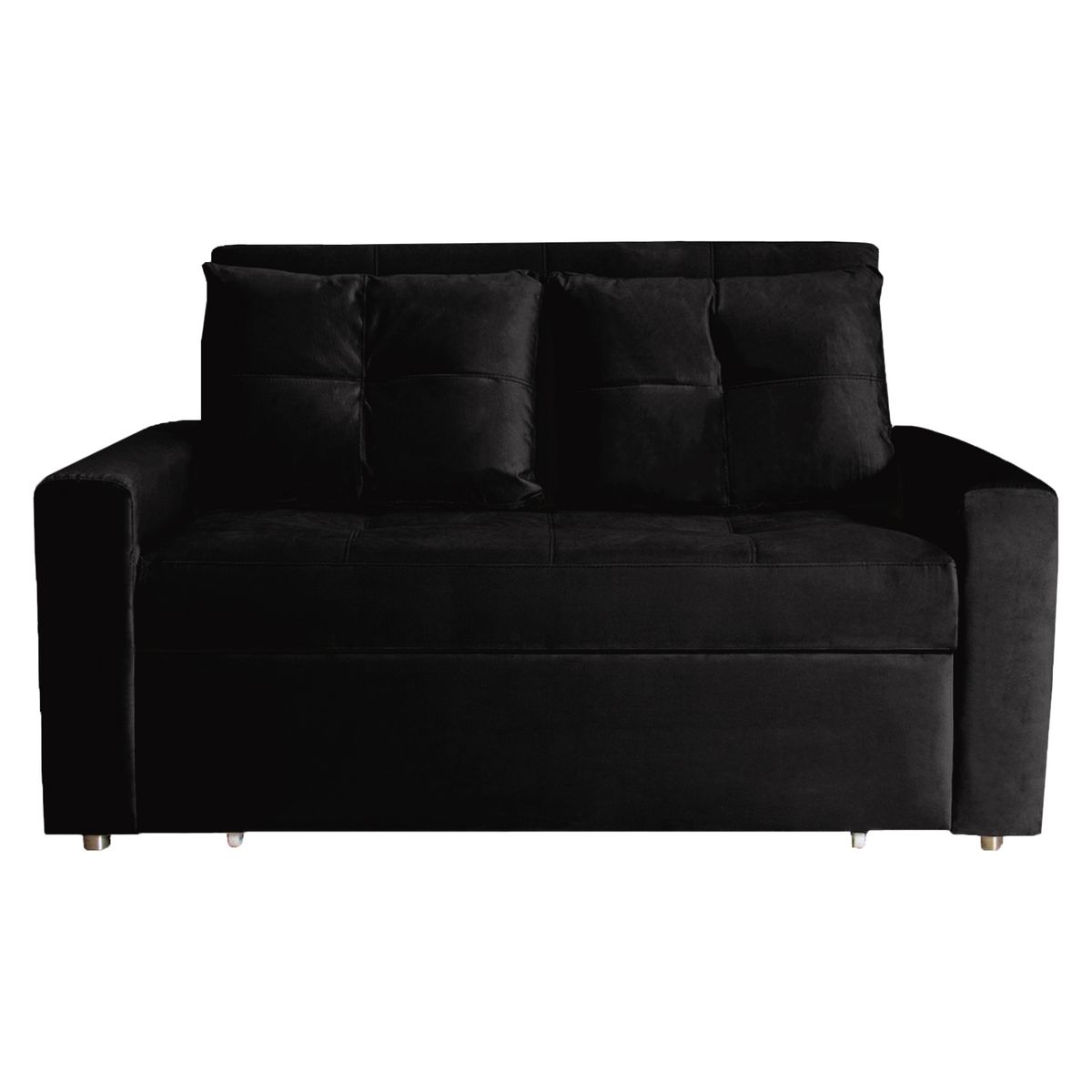 DORMILANDIA - Sofá cama germano negro 1,5 plazas Tela