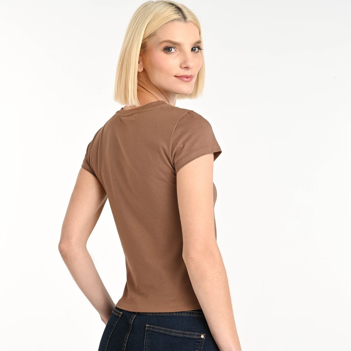 BASEMENT - Camiseta Mujer Manga corta de Algodón Basement