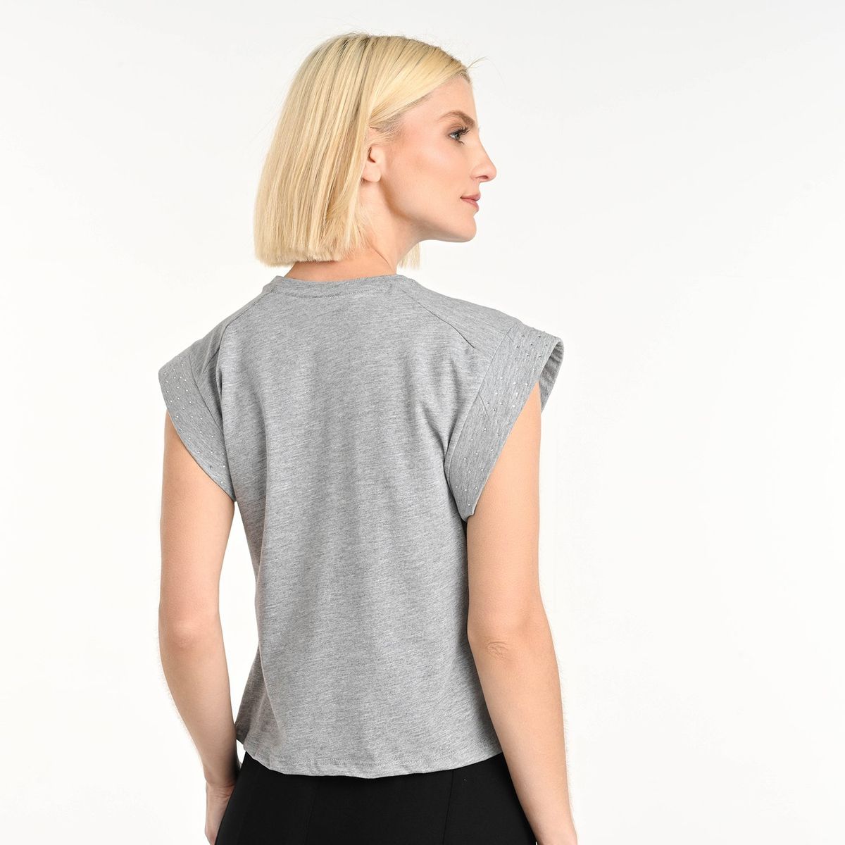 BASEMENT - Camiseta Mujer Sin mangas de Algodón Basement