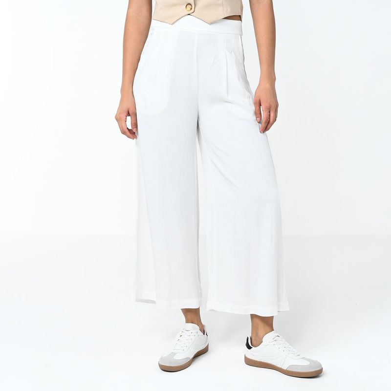 BASEMENT - Pantalón Wide Leg Mujer Tiro alto Basement