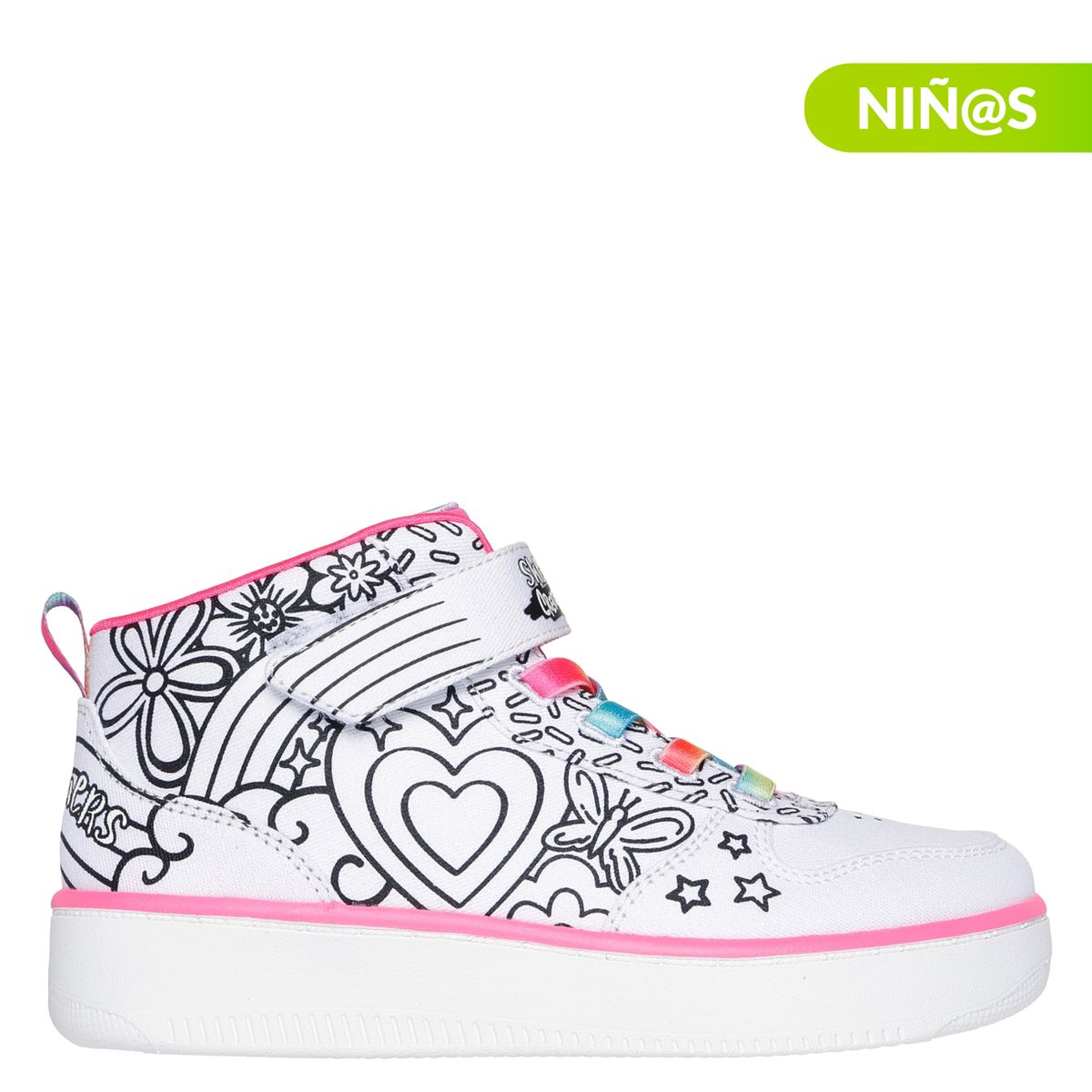 SKECHERS - Tenis Skechers Creator Kicks para Colorear Niña con Velcro