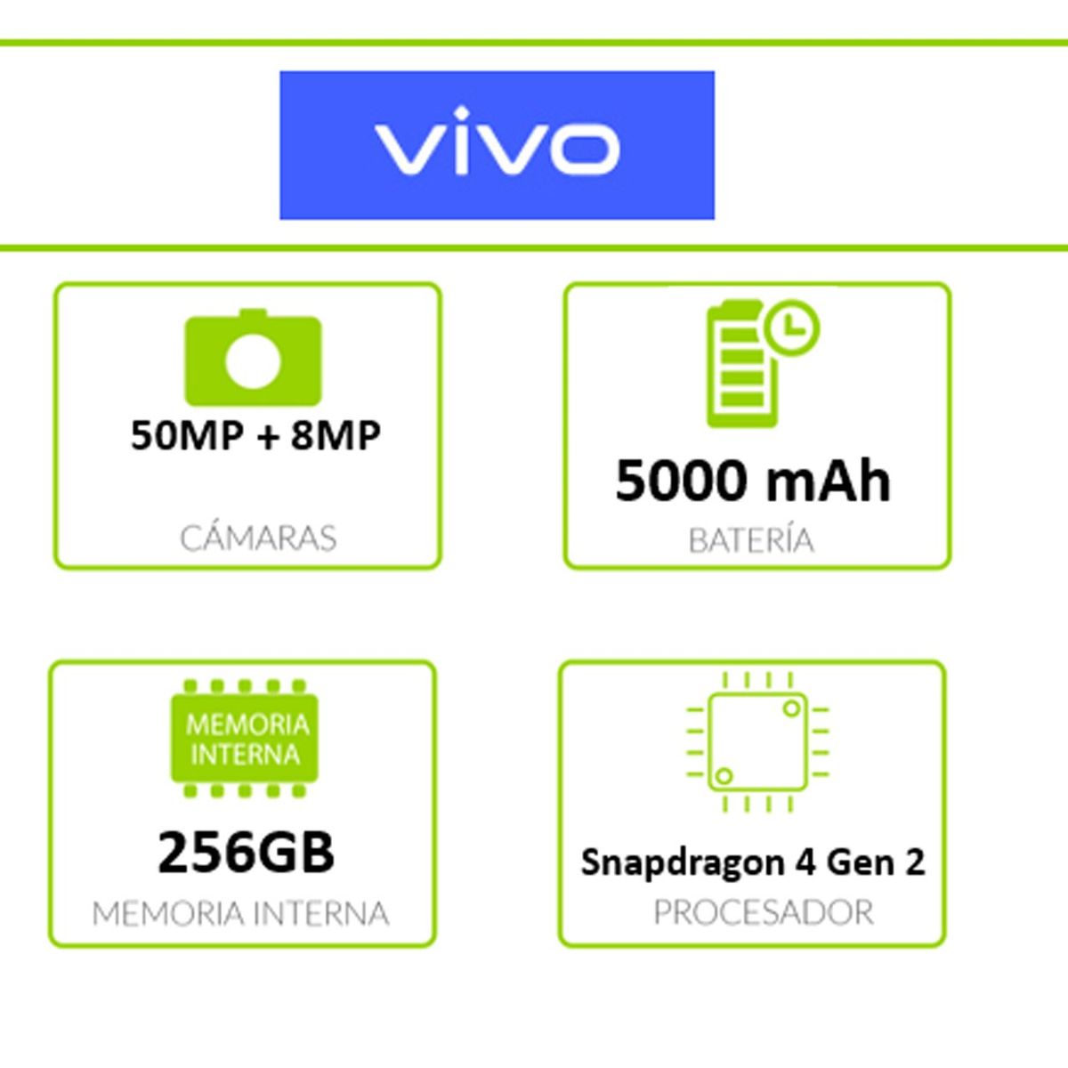 VIVO - Celular VIVO V40 SE 256GB | Incluye Audífonos | 8 GB RAM | Cámara Frontal 32 MP | Cámara Trasera 50 MP  + 8 MP ultra angular | Pantalla AMOLED 6,67 pulgadas | Procesador Snapdragon 4 Gen 2 5G