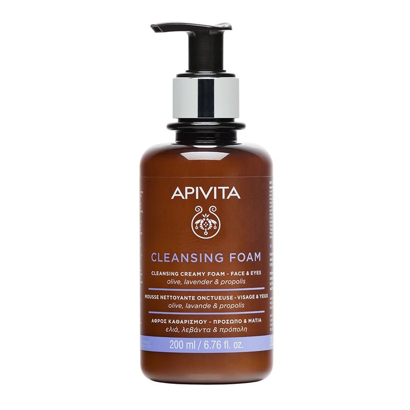 APIVITA - Limpiador CLEANSING CREAM FOAM Apivita Para Todo tipo de piel 200 ml