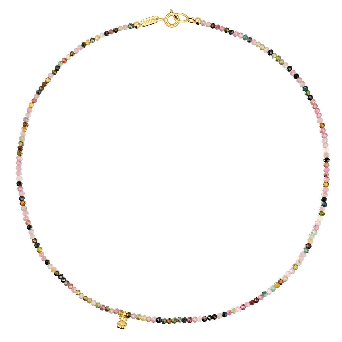 TOUS - Collar corto con baño de oro 18 kt sobre plata y turmalinas Bold Bear