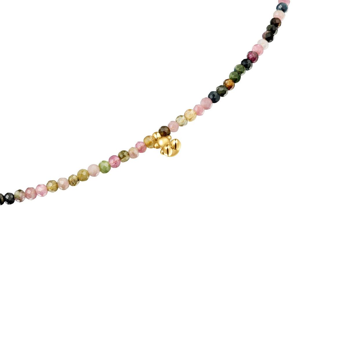 TOUS - Collar corto con baño de oro 18 kt sobre plata y turmalinas Bold Bear