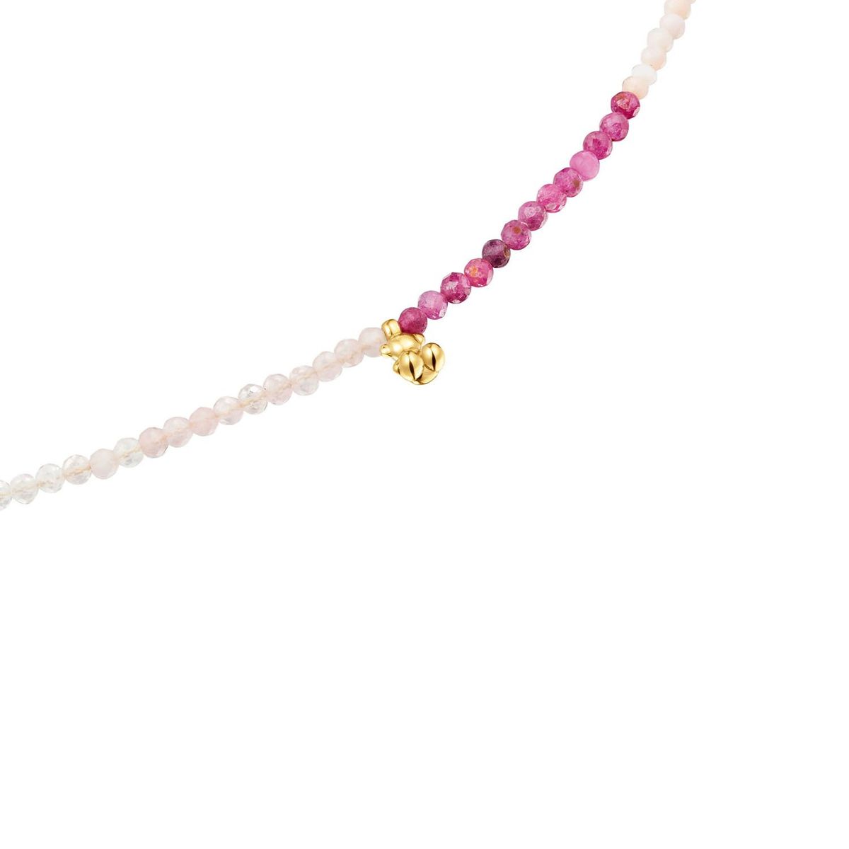 TOUS - Collar corto con baño de oro 18 kt sobre plata y turmalinas Bold Bear