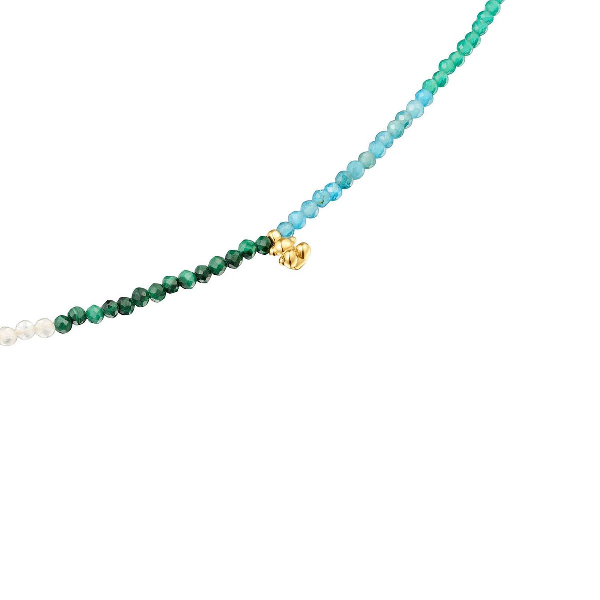 TOUS - Collar corto con baño de oro 18 kt sobre plata y turmalinas Bold Bear