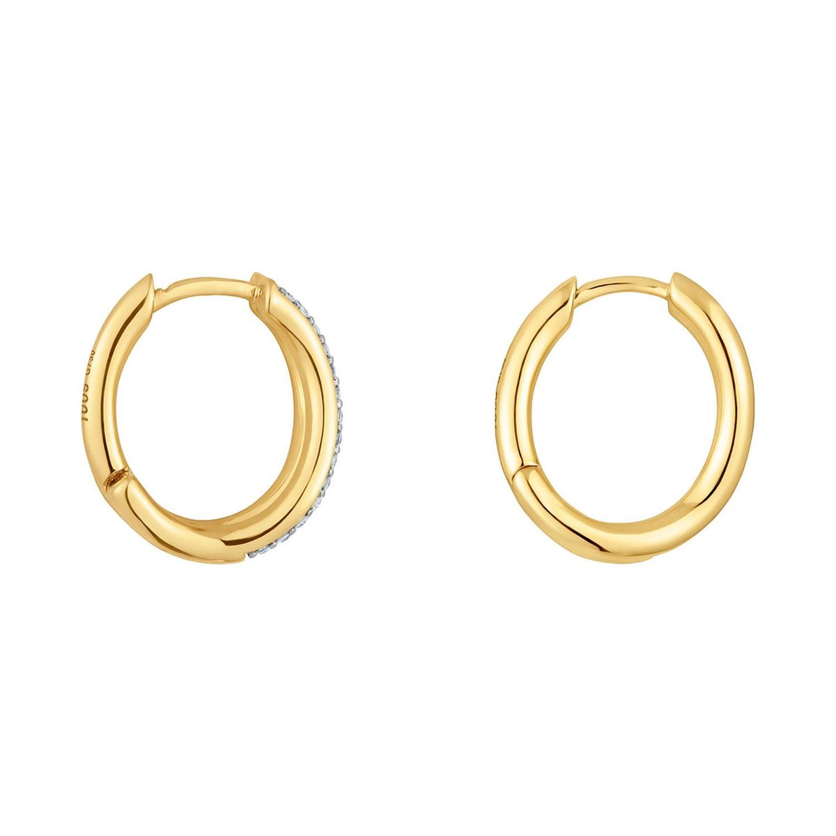 TOUS - Aros de aro doble de oro y diamantes New Hav