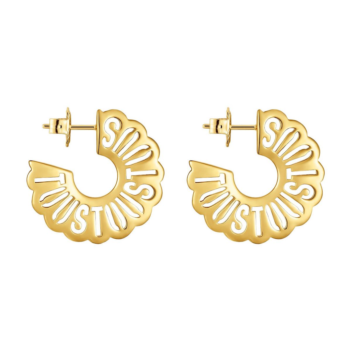 TOUS - Aros con baño de oro 18 kt sobre plata 25 mm Miranda