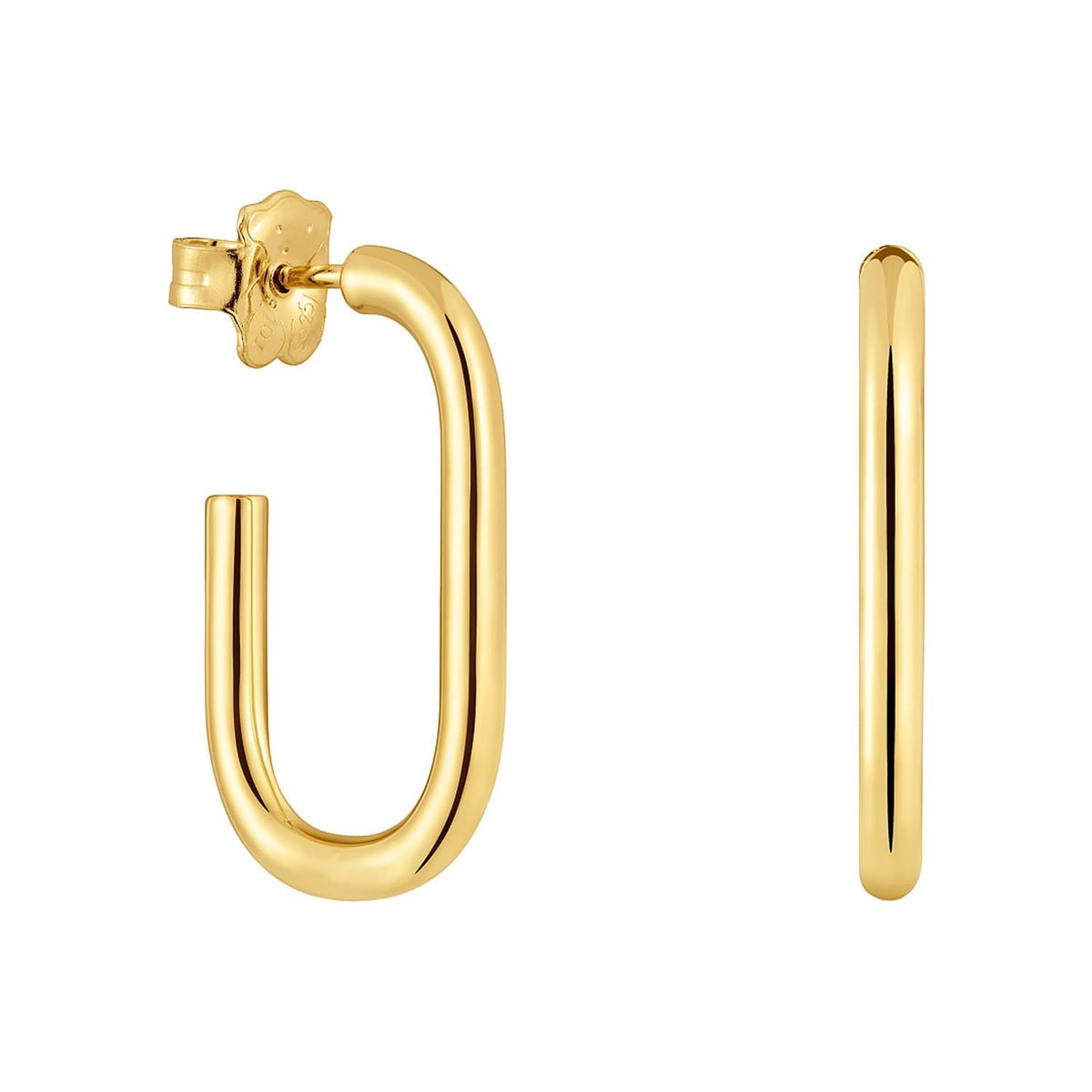 TOUS - Aros largos con baño de oro 18 kt sobre plata 25 mm Básicos