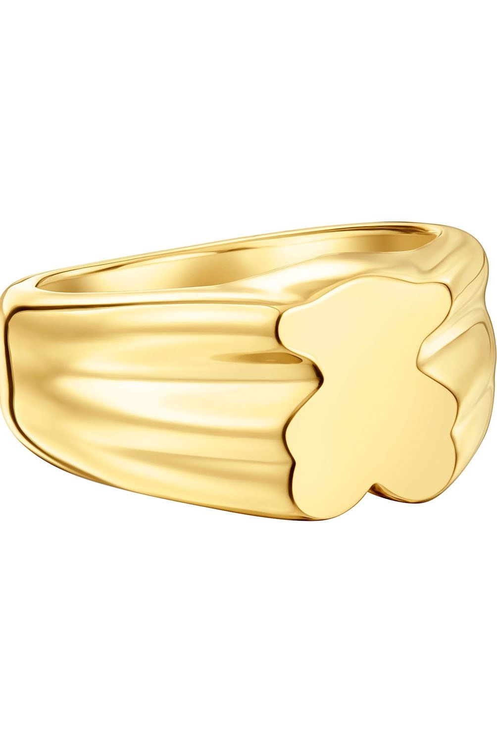 TOUS - Anillo sello oso 10 mm con baño de oro 18 kt sobre plata Sweet Dolls