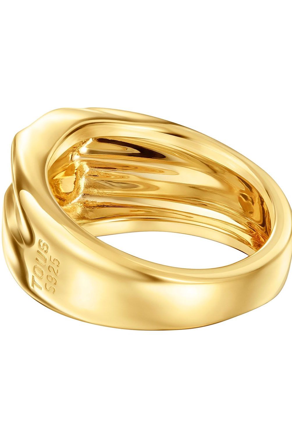 TOUS - Anillo sello oso 10 mm con baño de oro 18 kt sobre plata Sweet Dolls