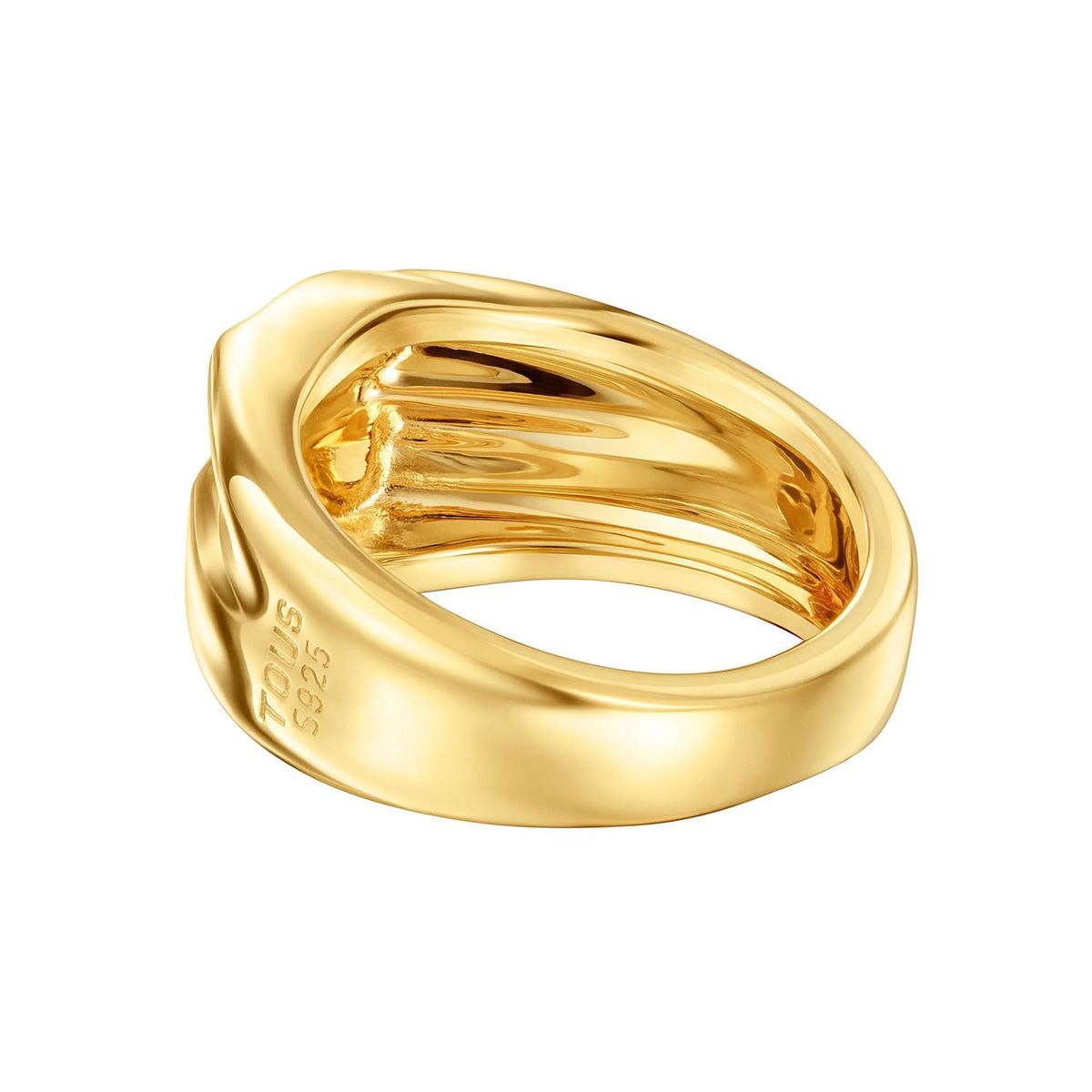 TOUS - Anillo sello oso 10 mm con baño de oro 18 kt sobre plata Sweet Dolls