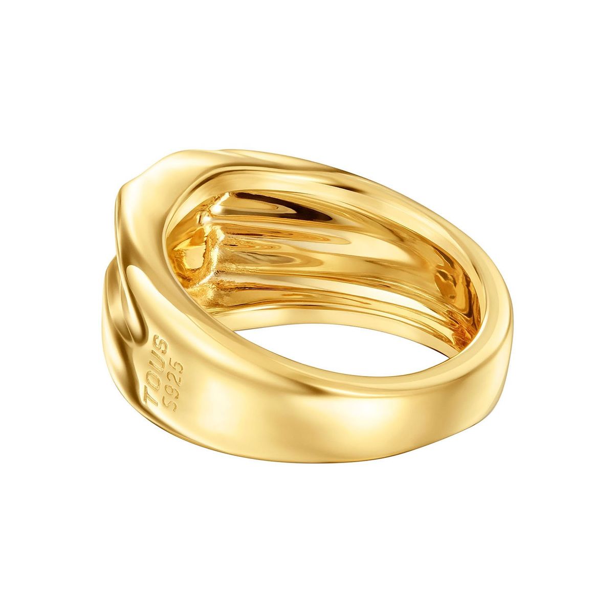 TOUS - Anillo sello oso 10 mm con baño de oro 18 kt sobre plata Sweet Dolls