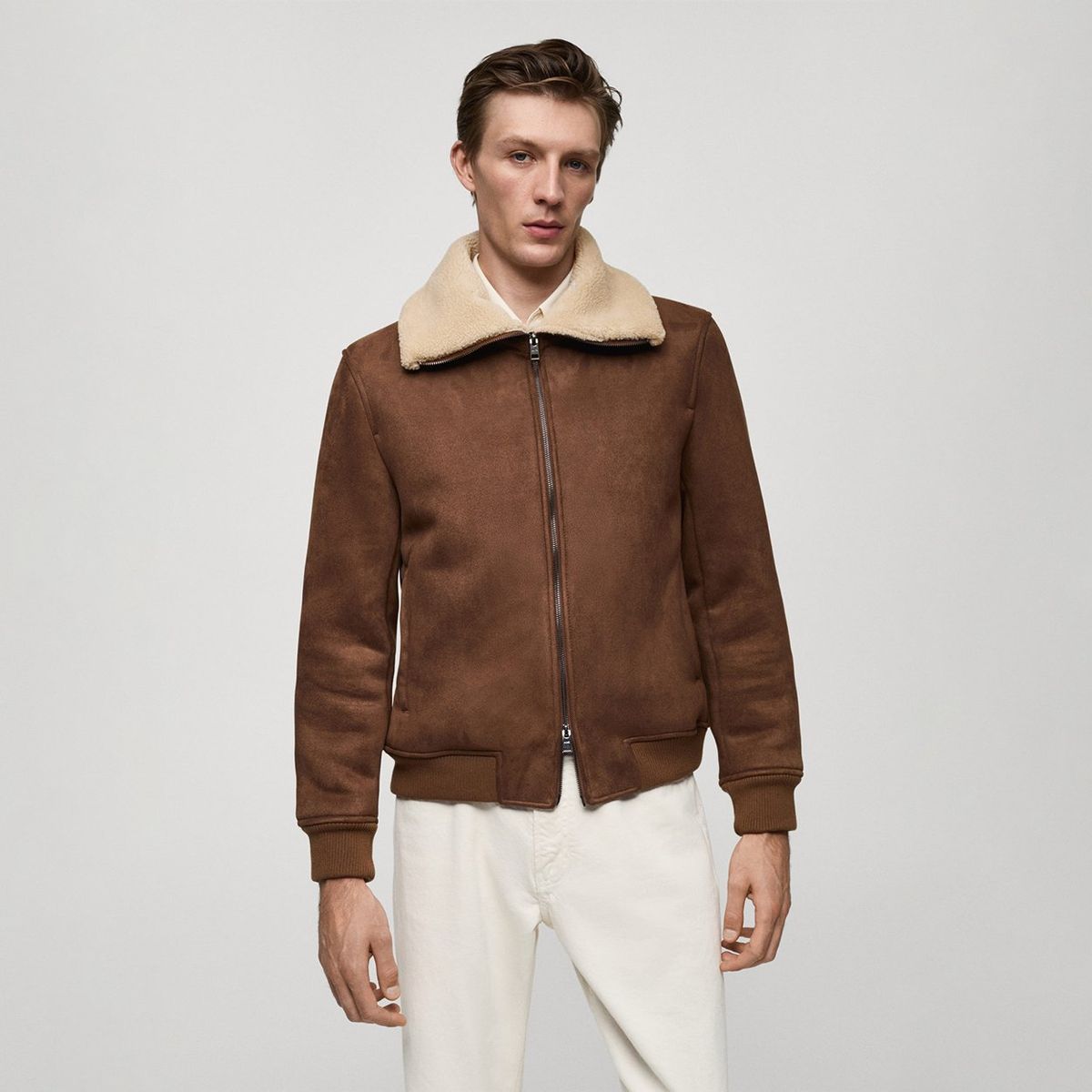 MANGO - Chaqueta Efecto cuero Hombre MANGO