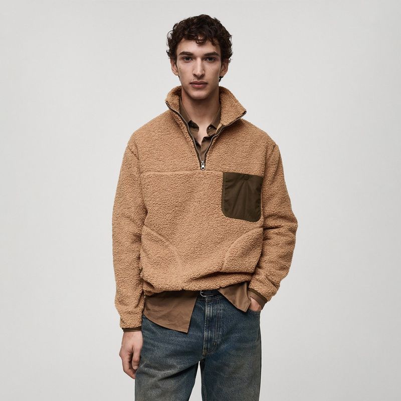 MANGO - Saco Hombre Ovejera MANGO