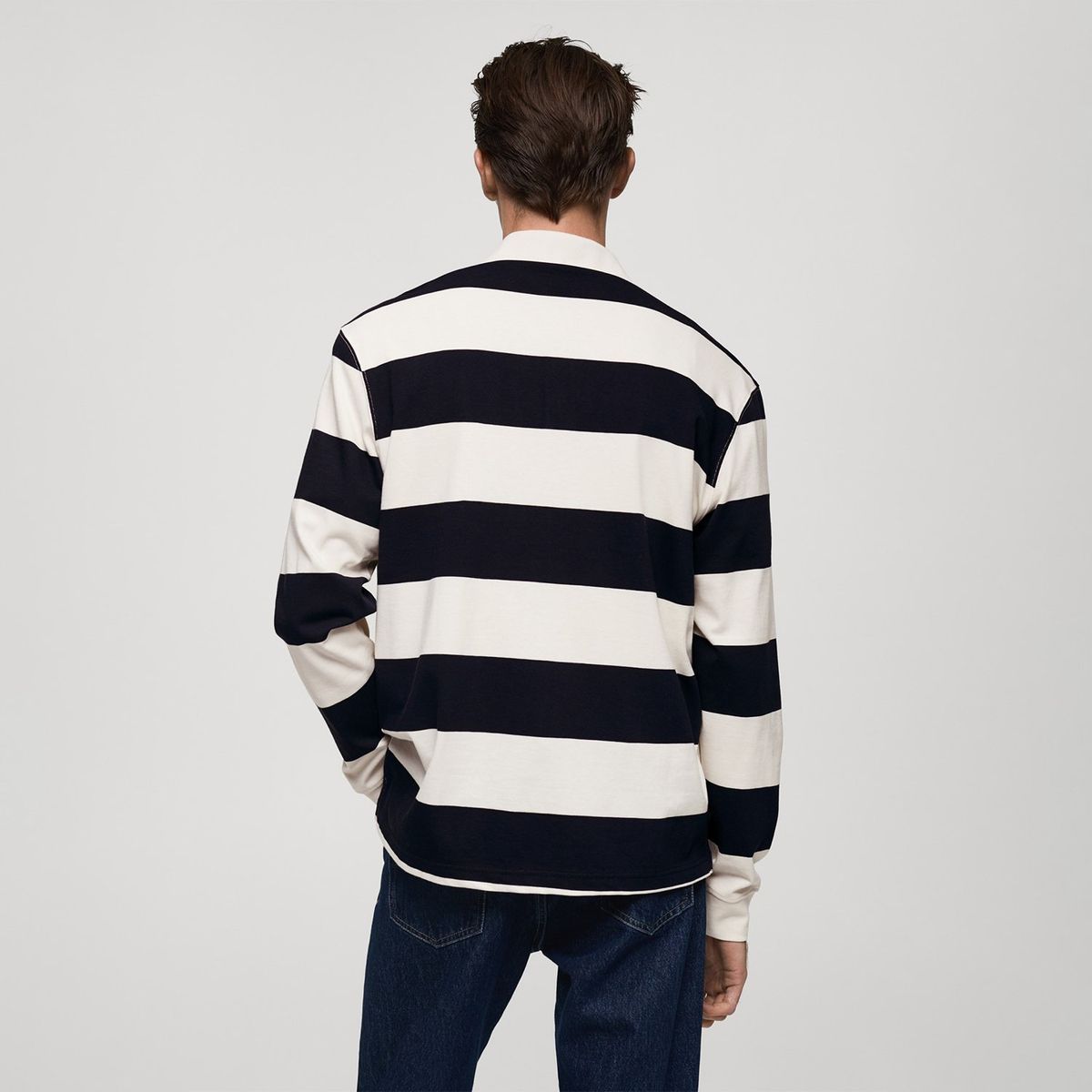 MANGO - Buzo Hombre de Rayas de Algodón Mango