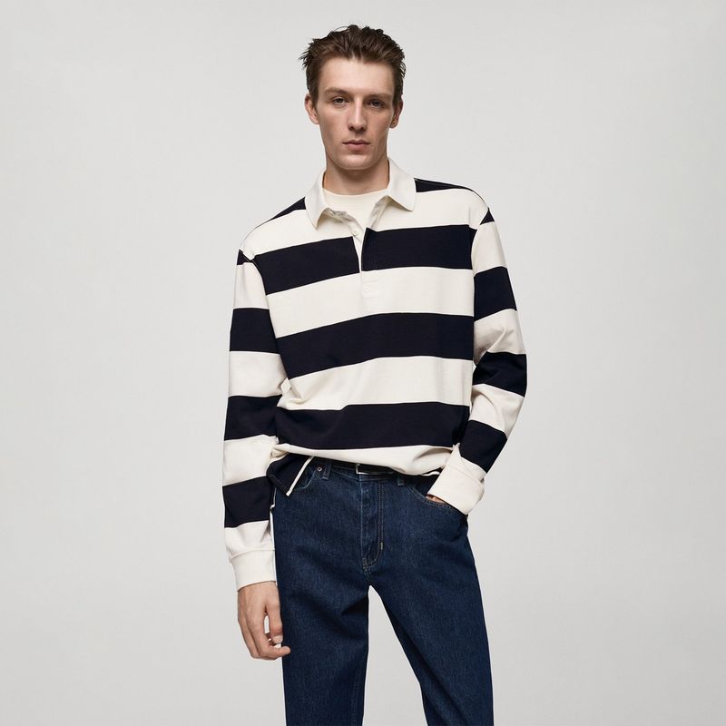 Buzo Hombre de Rayas de Algodón Mango MANGO