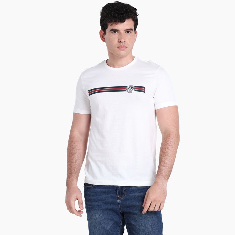 BEARCLIFF - Camiseta Hombre Manga corta con Estampado de Algodón Bearcliff