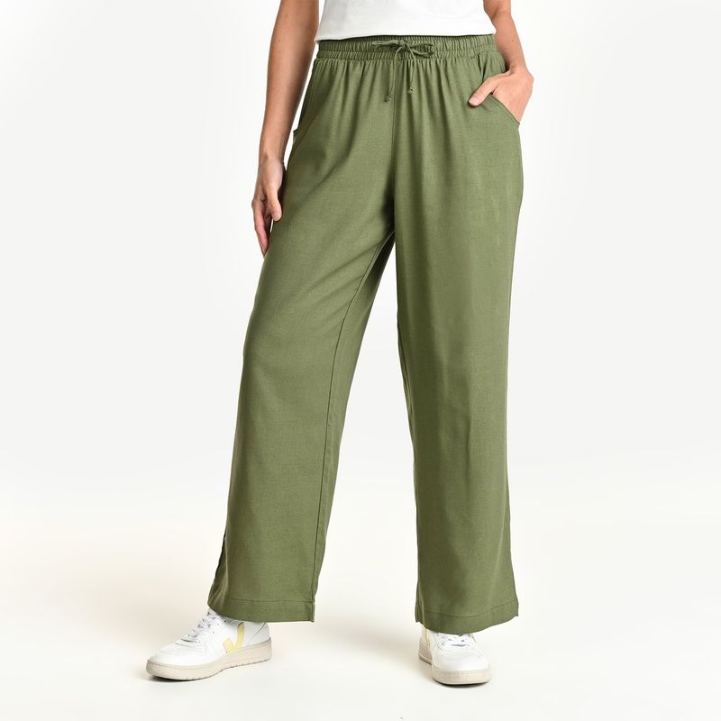 APOLOGY - Pantalón Wide Leg Mujer Tiro alto Apology