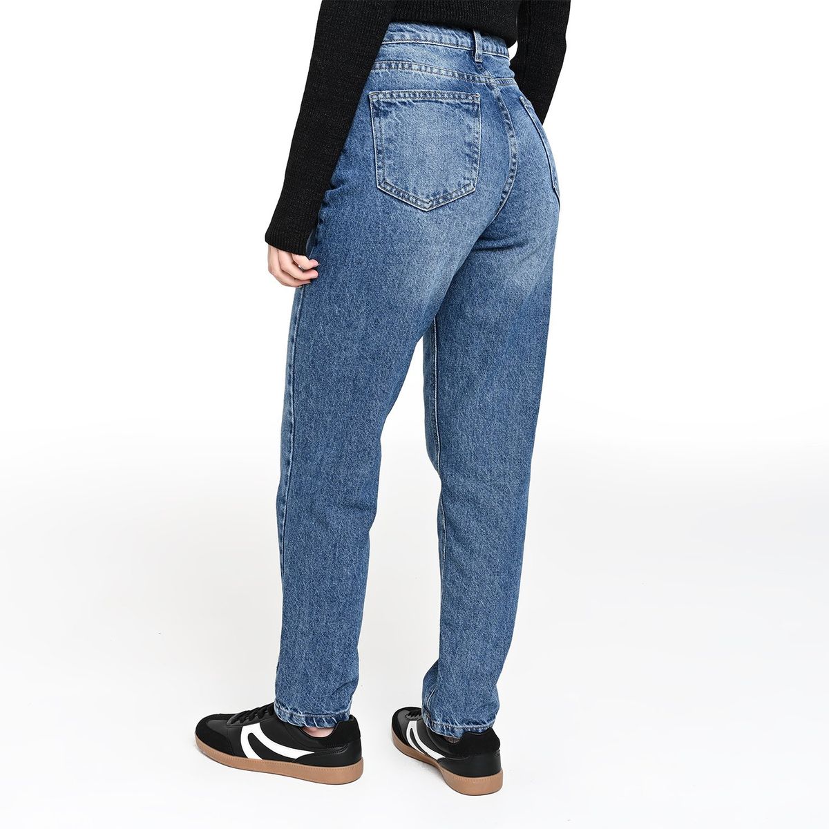 SYBILLA - Jean Mom Mujer Tiro medio de Algodón Sybilla