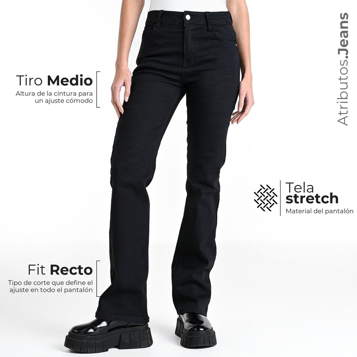 SYBILLA - Jean Recto Mujer Tiro medio Sybilla