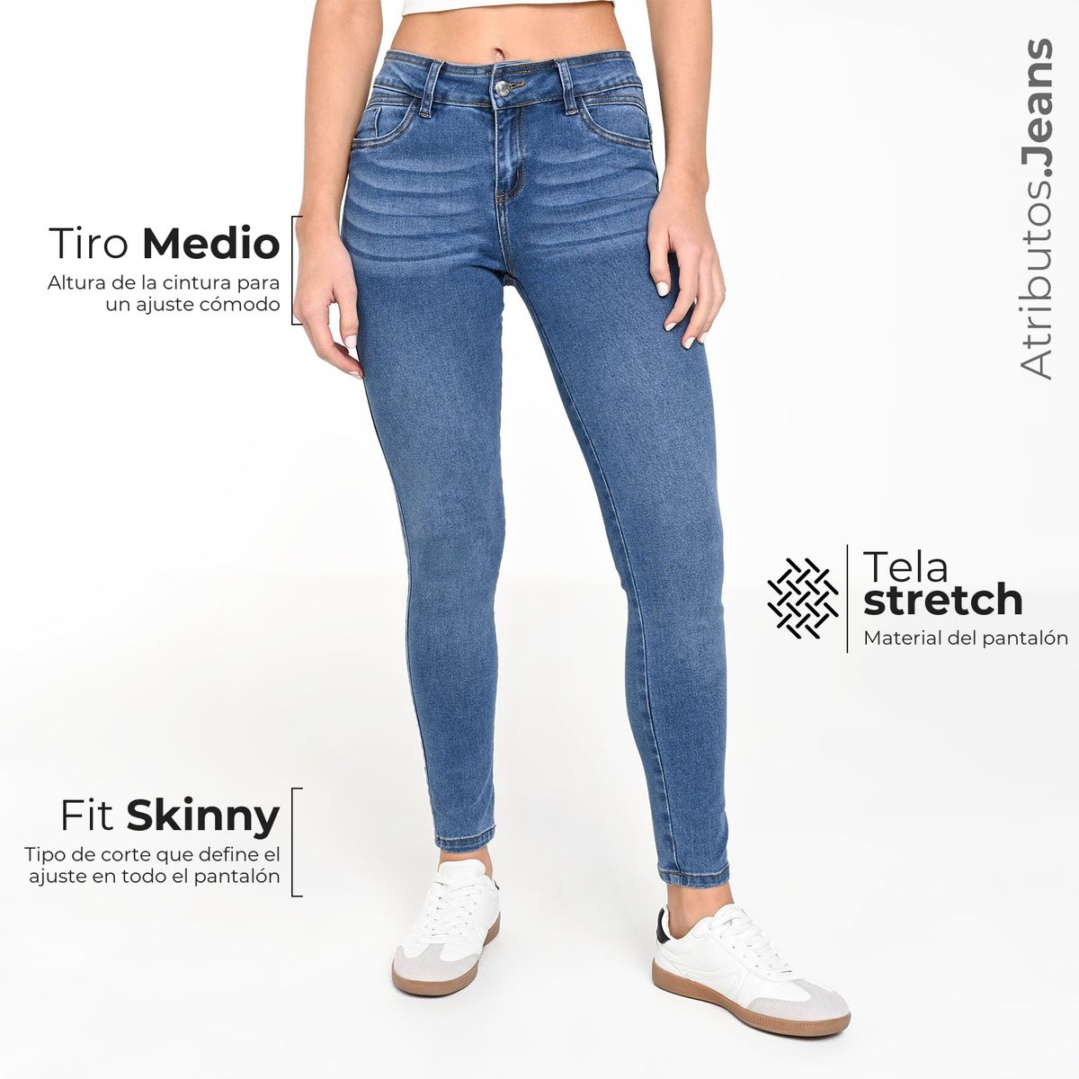 SYBILLA - Jean Skinny Mujer Tiro medio Sybilla