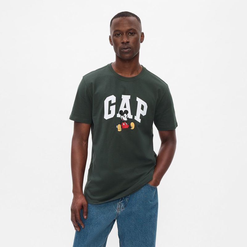 GAP - Camiseta Hombre Manga corta con Estampado de Algodón GAP
