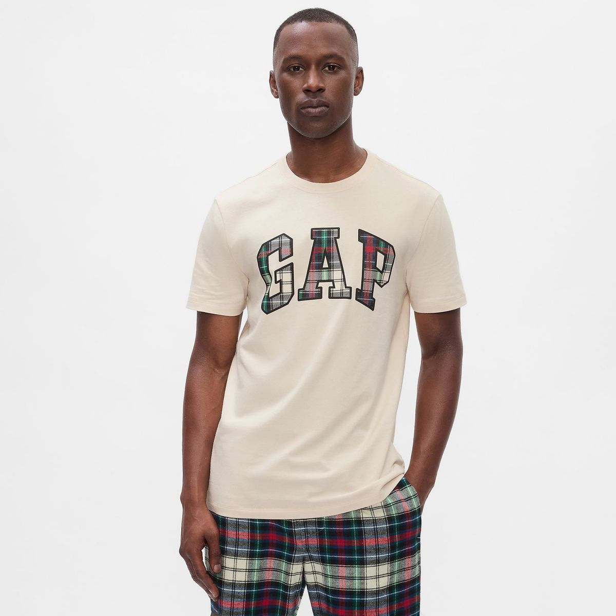 GAP - Camiseta Hombre Manga corta con Logo de Algodón GAP