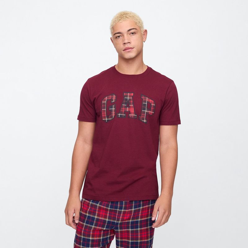 GAP - Camiseta Hombre Manga corta con Logo de Algodón GAP