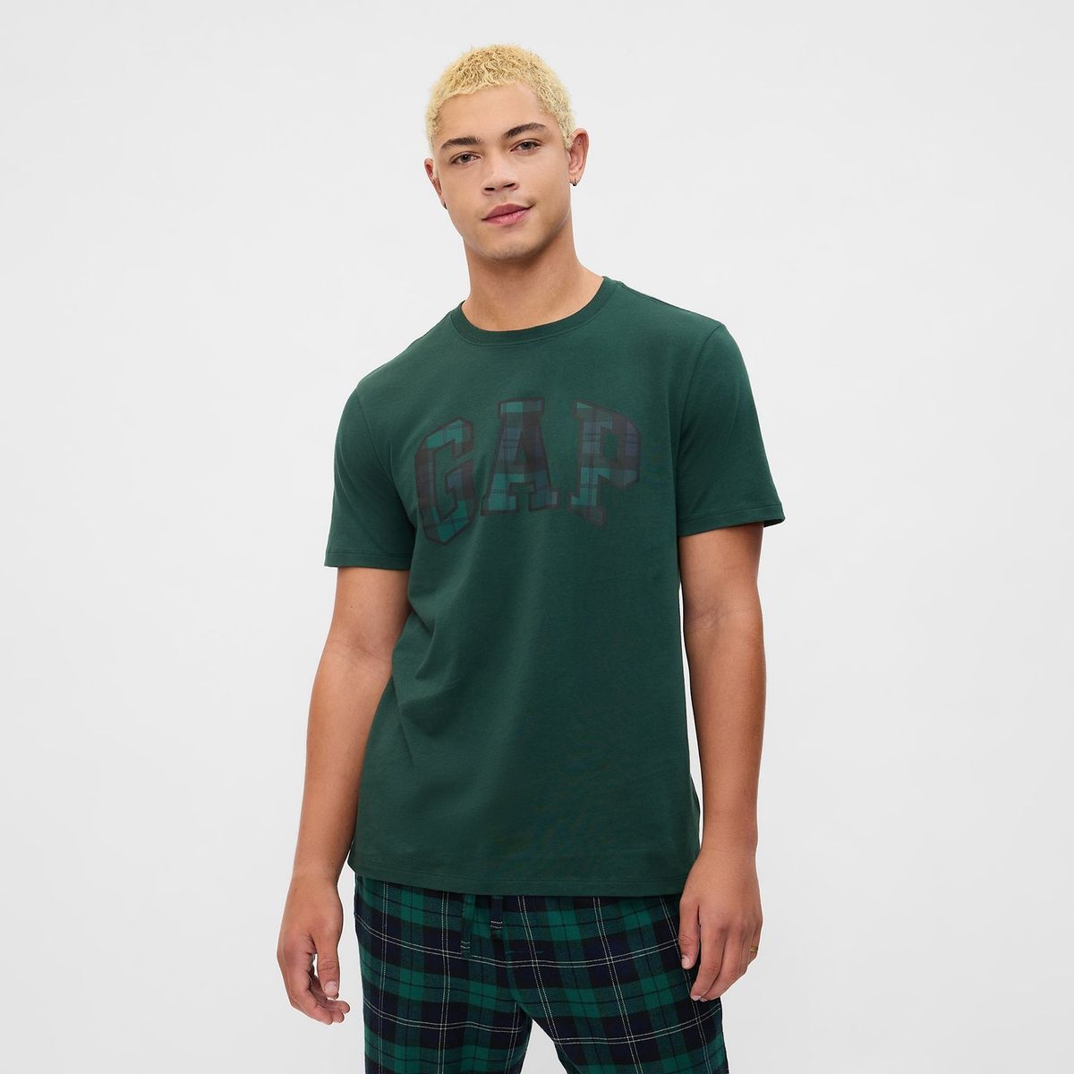 GAP - Camiseta Hombre Manga corta con Logo de Algodón GAP