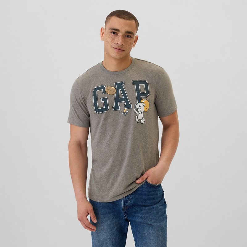 GAP - Camiseta Hombre Manga corta con Estampado de Algodón GAP