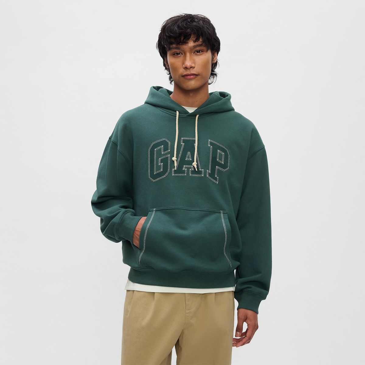 GAP - Hoodie Hombre con Logo de Algodón GAP