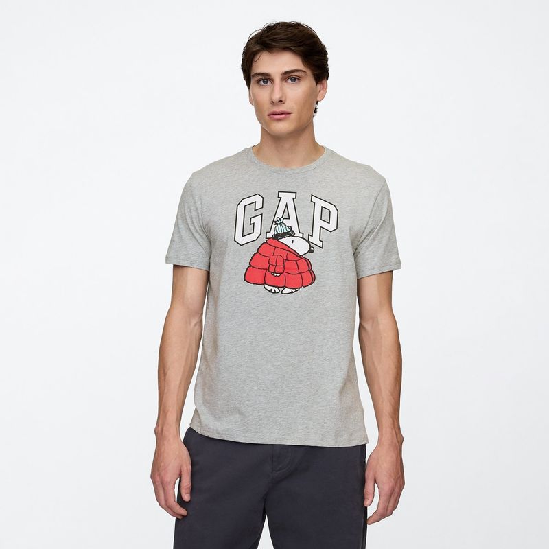 GAP - Camiseta Hombre Manga corta con Estampado de Algodón GAP