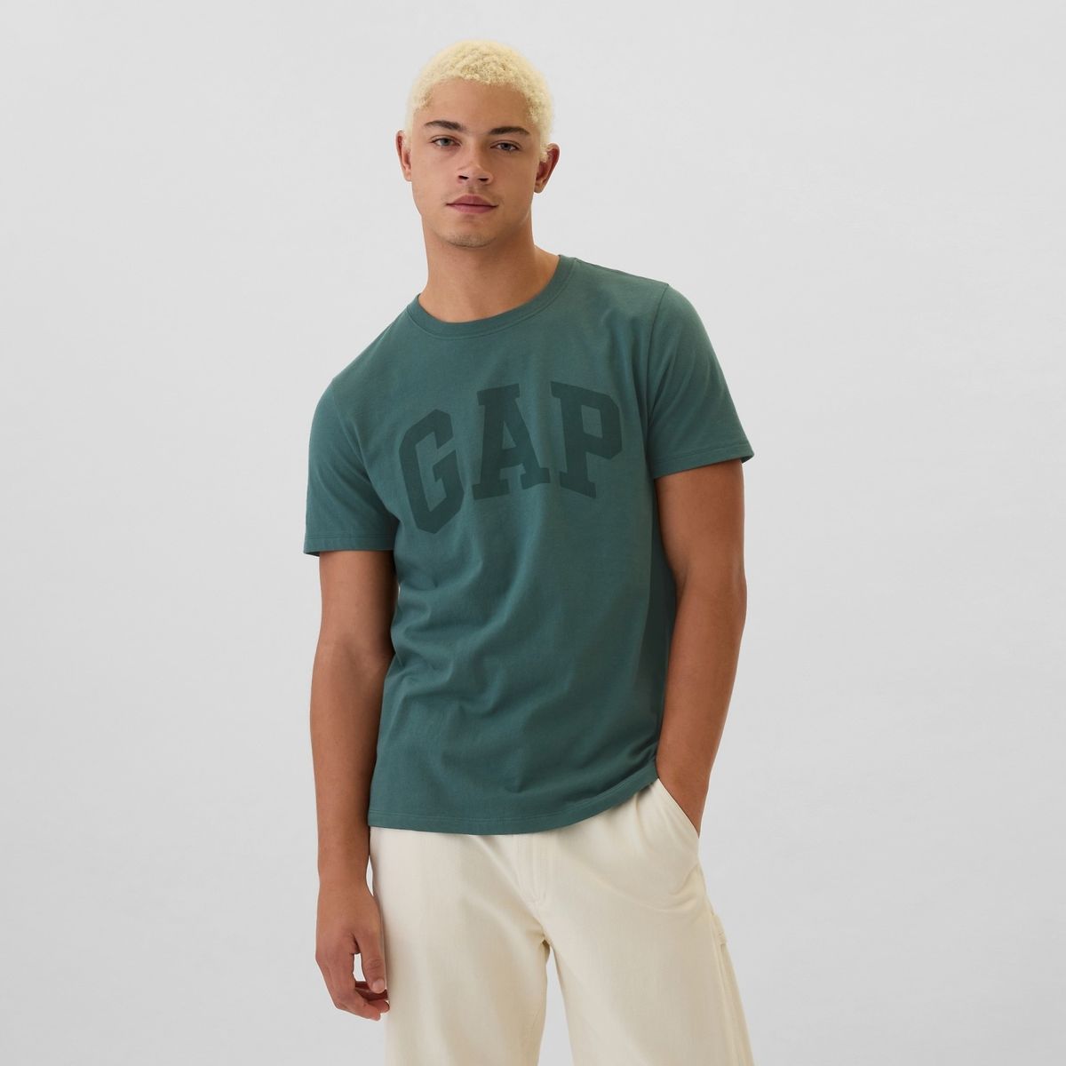 GAP - Camiseta Hombre Manga corta Con Logo de Algodón GAP