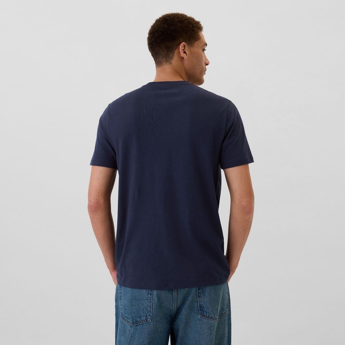 GAP - Camiseta Hombre Manga corta con Logo de Algodón Gap