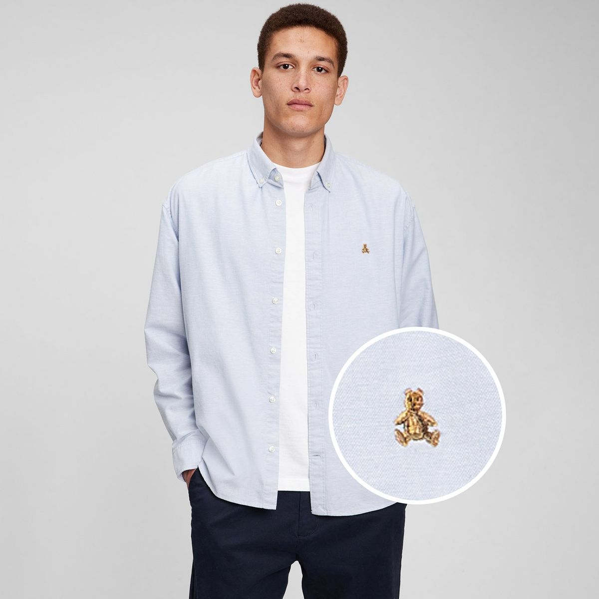 GAP - Camisa Hombre Manga larga Oversize Gap