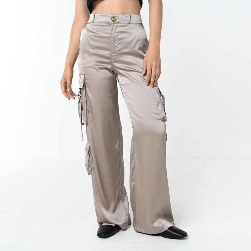 SYBILLA - Pantalón Wide leg Mujer Tiro medio Sybilla