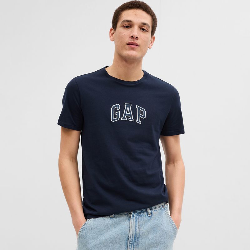 GAP - Camiseta Hombre Manga corta Logo de Algodón Gap