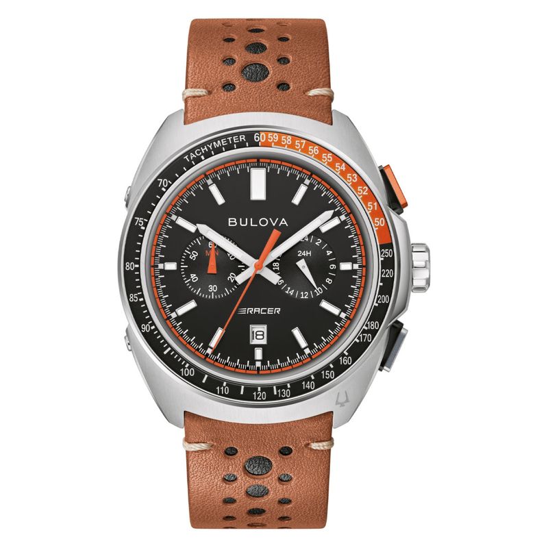 BULOVA - Relojes Bulova Hombre RACING MT ST BN CHRONO. Relojes Cuero Café 98B427