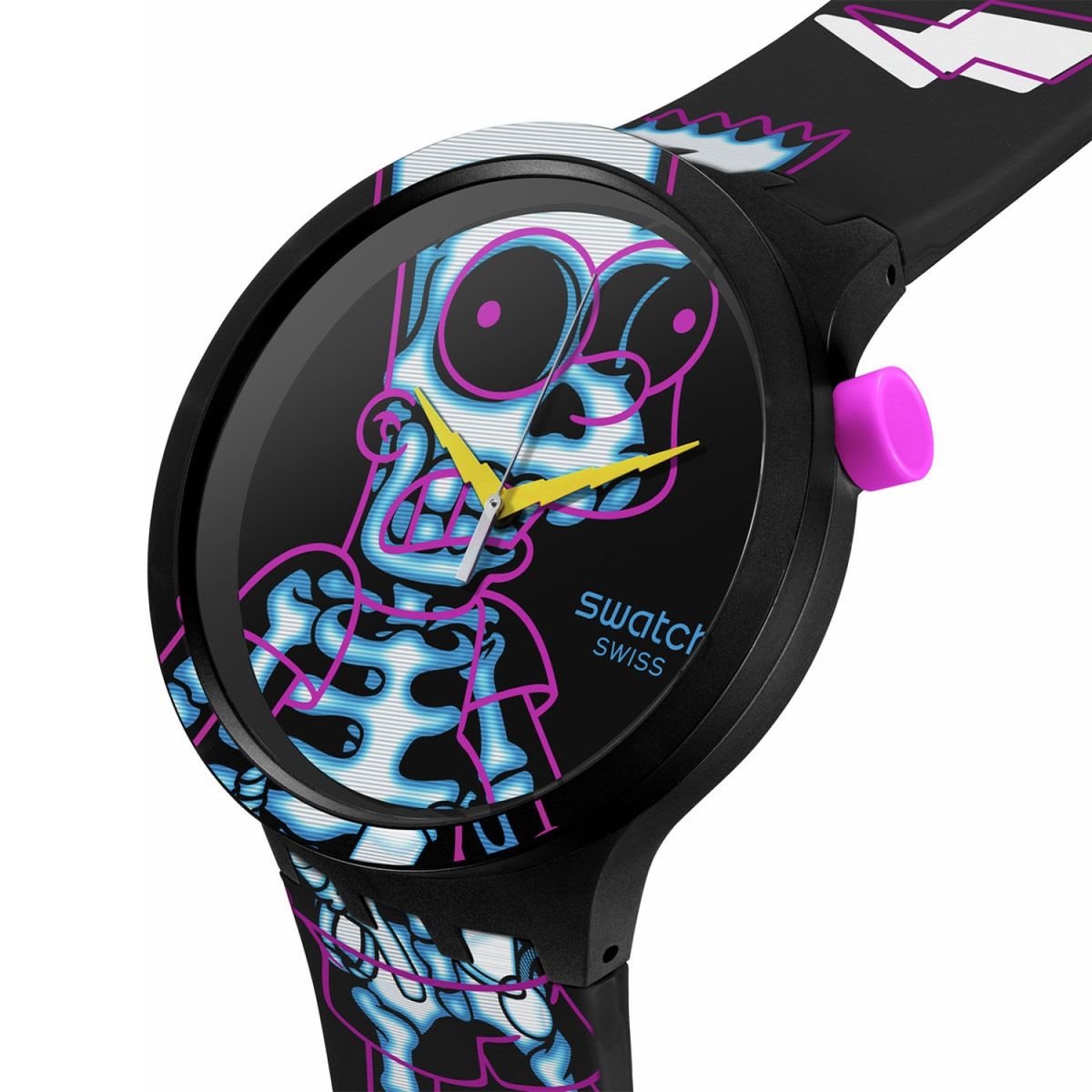 SWATCH - Relojes Swatch Unisex AYE CARUMBOO. Relojes Silicona Negro SB01Z105