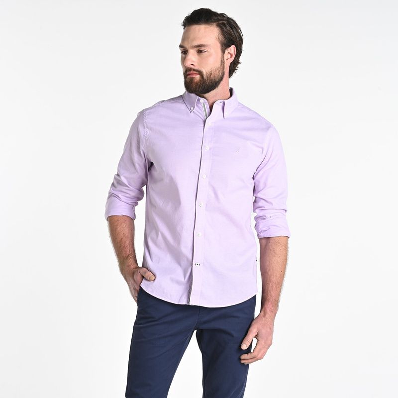 NAUTICA - Camisa Hombre Manga larga Recto de Algodón Nautica